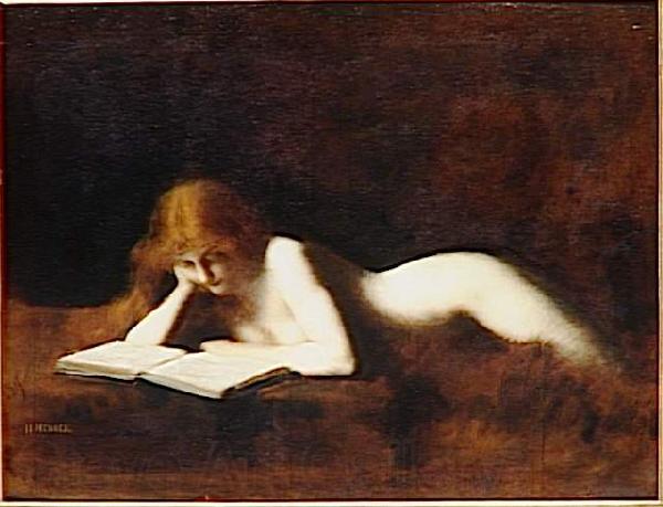 Jean-Jacques Henner La liseuse Spain oil painting art